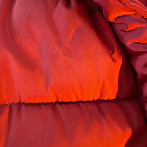 Stylish long Red Puffer Vest with Hood size XXL excellent - Picture 6 of 6